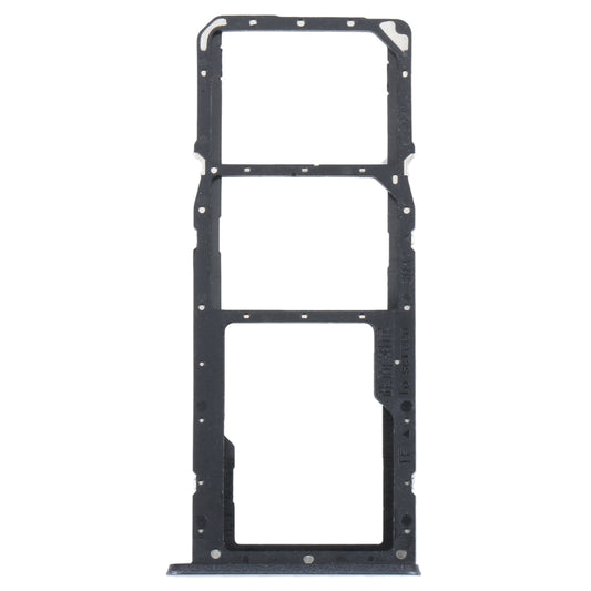 For Realme C35 SIM Card Tray + SIM Card Tray + Micro SD Card Tray (Black)