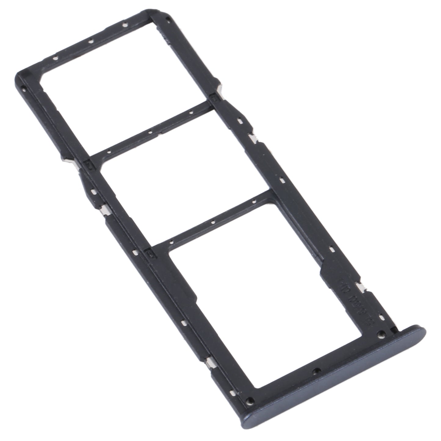 For Realme C35 SIM Card Tray + SIM Card Tray + Micro SD Card Tray (Black)