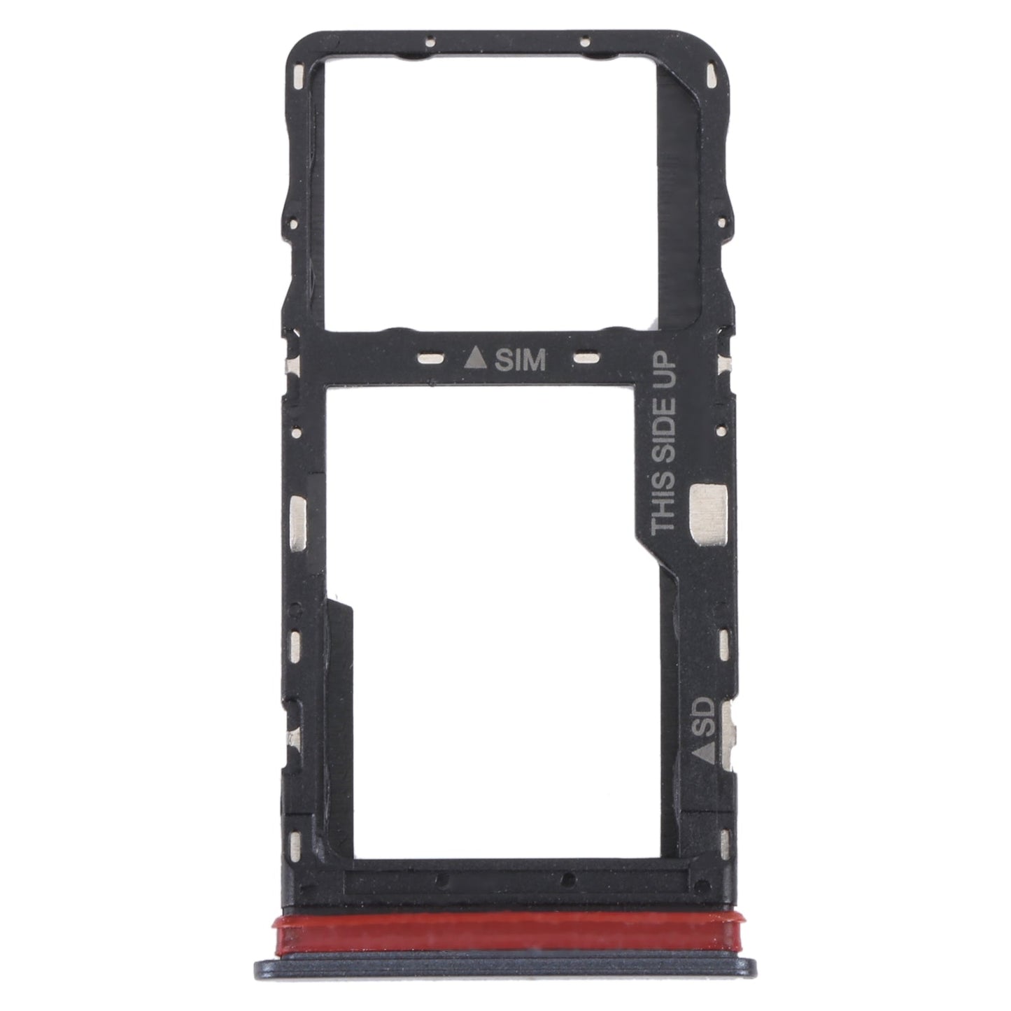 For TCL 30 V 5G Original SIM Card Tray + Micro SD Card Tray(Black)