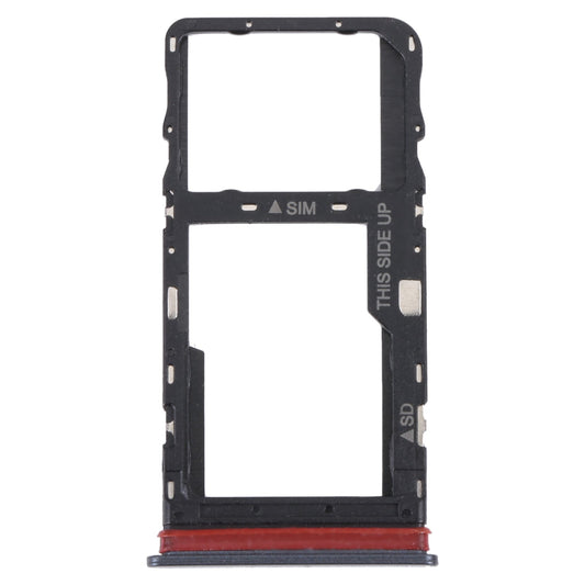 For TCL 30 V 5G Original SIM Card Tray + Micro SD Card Tray(Black)