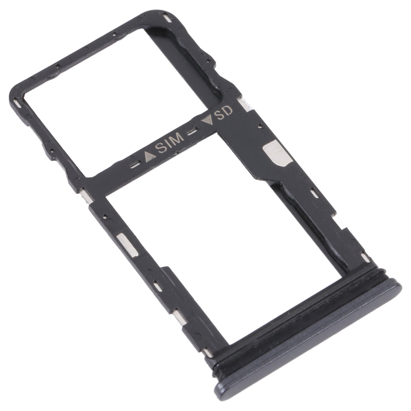 For TCL 30 XE 5G T767W Original SIM Card Tray + Micro SD Card Tray(Black)