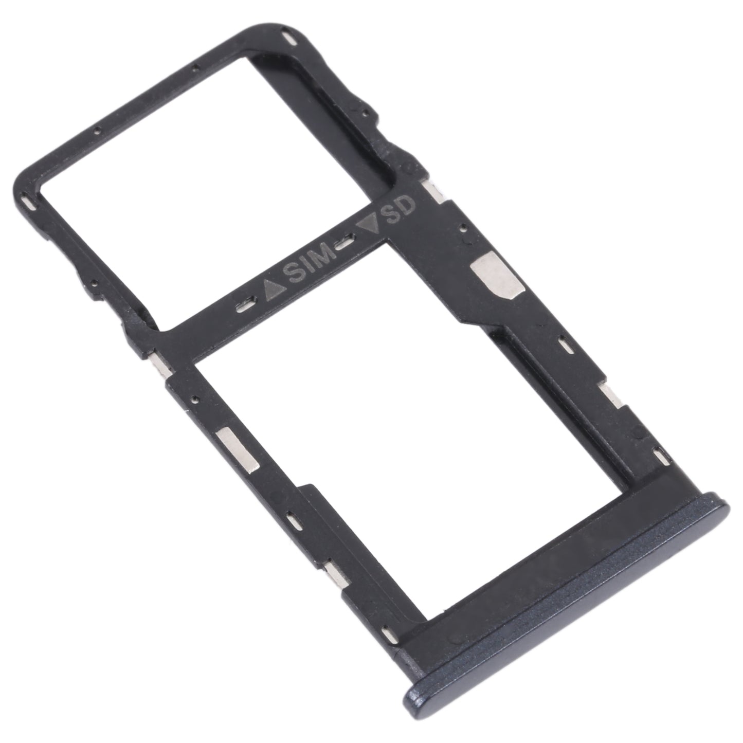 For TCL 20 R 5G Original SIM Card Tray + Micro SD Card Tray(Black)