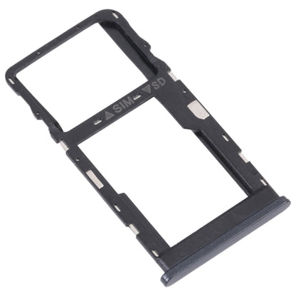 For TCL 20 R 5G Original SIM Card Tray + Micro SD Card Tray(Black)