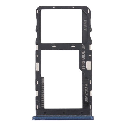 For TCL 20 R 5G Original SIM Card Tray + Micro SD Card Tray(Blue)