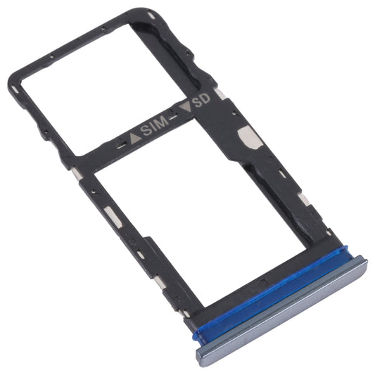 For TCL 30 / 30+ / 30 5G Original SIM Card Tray + Micro SD Card Tray(Black)