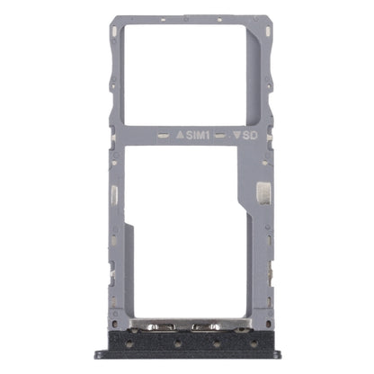For T-Mobile REVVL 4 4G Original SIM Card Tray + Micro SD Card Tray(Black)