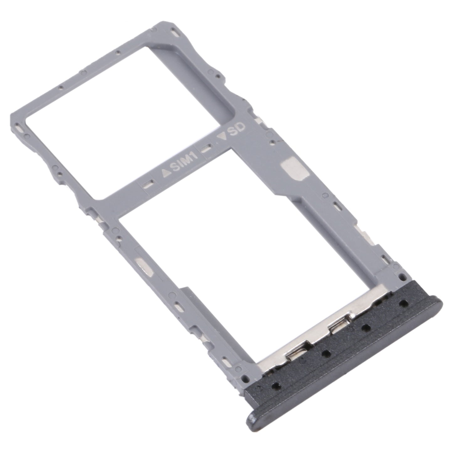 For T-Mobile REVVL 4 4G Original SIM Card Tray + Micro SD Card Tray(Black)