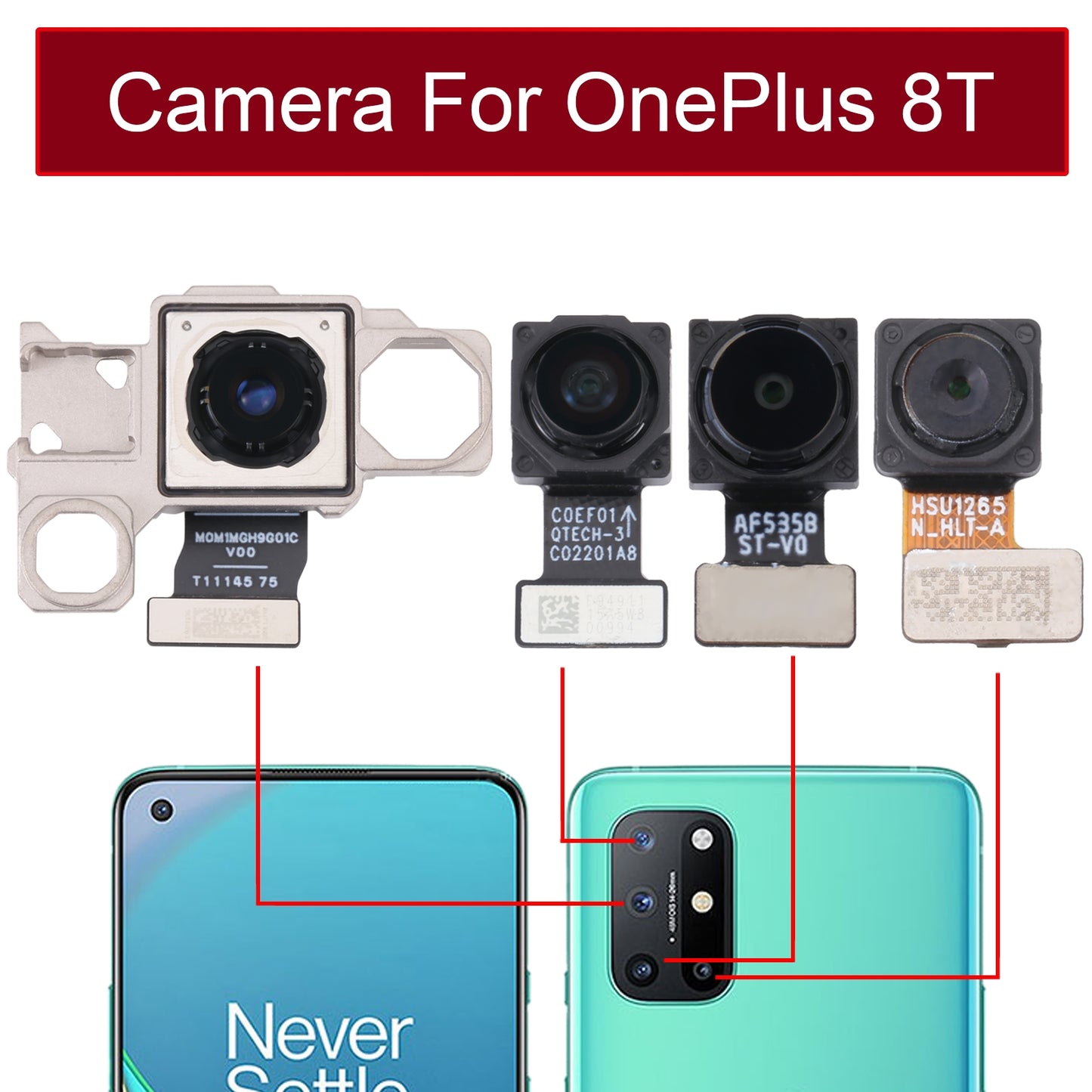 For OnePlus 8T Main Back Facing Camera