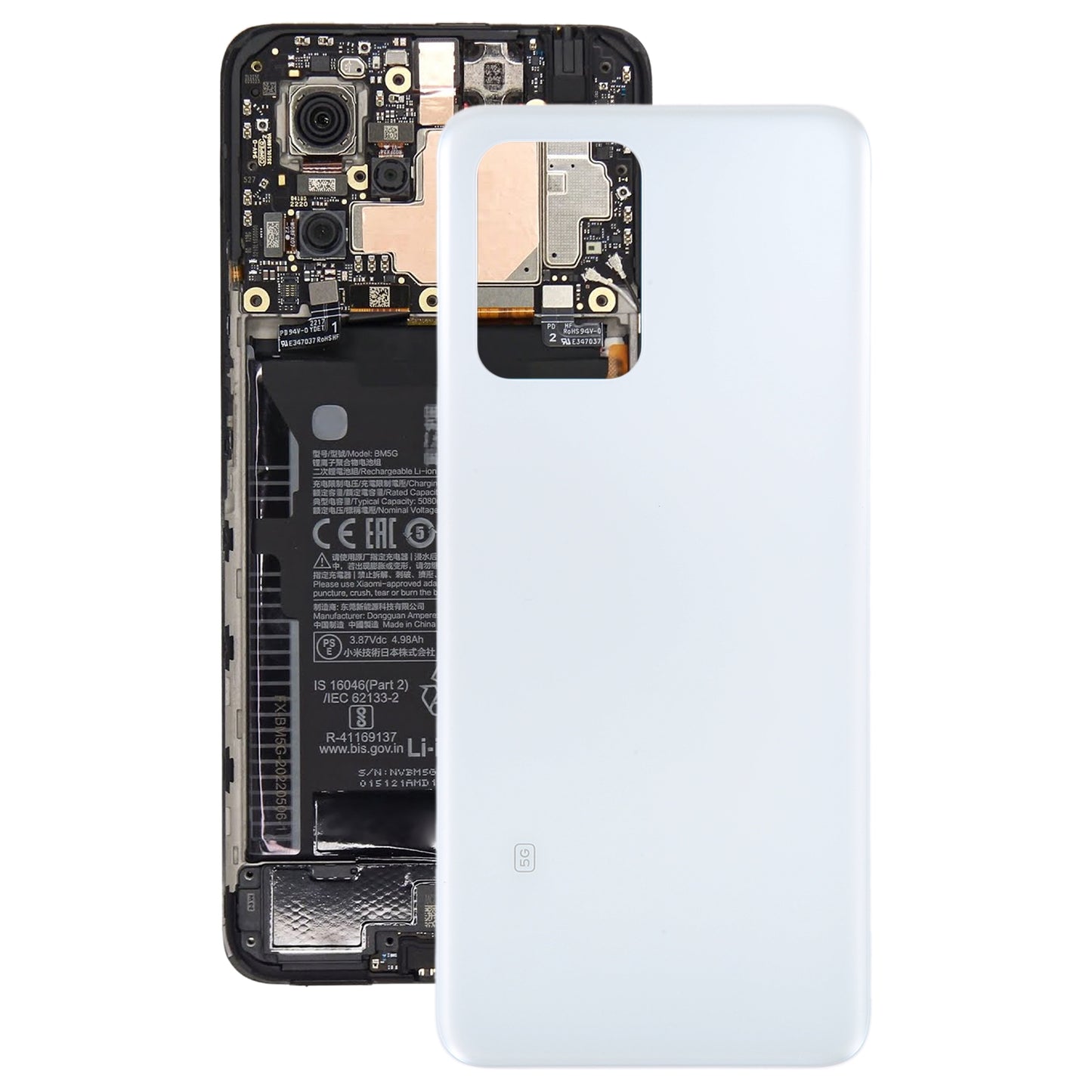 For Xiaomi Redmi Note 11T Pro / Note 11T Pro+ / Poco X4 GT Original Battery Back Cover(White)
