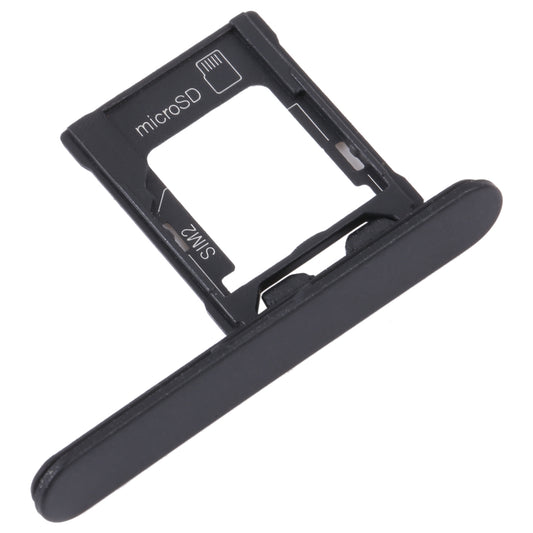 For Sony Xperia XZ1 Compact Original SIM Card Tray + Micro SD Card Tray (Black)