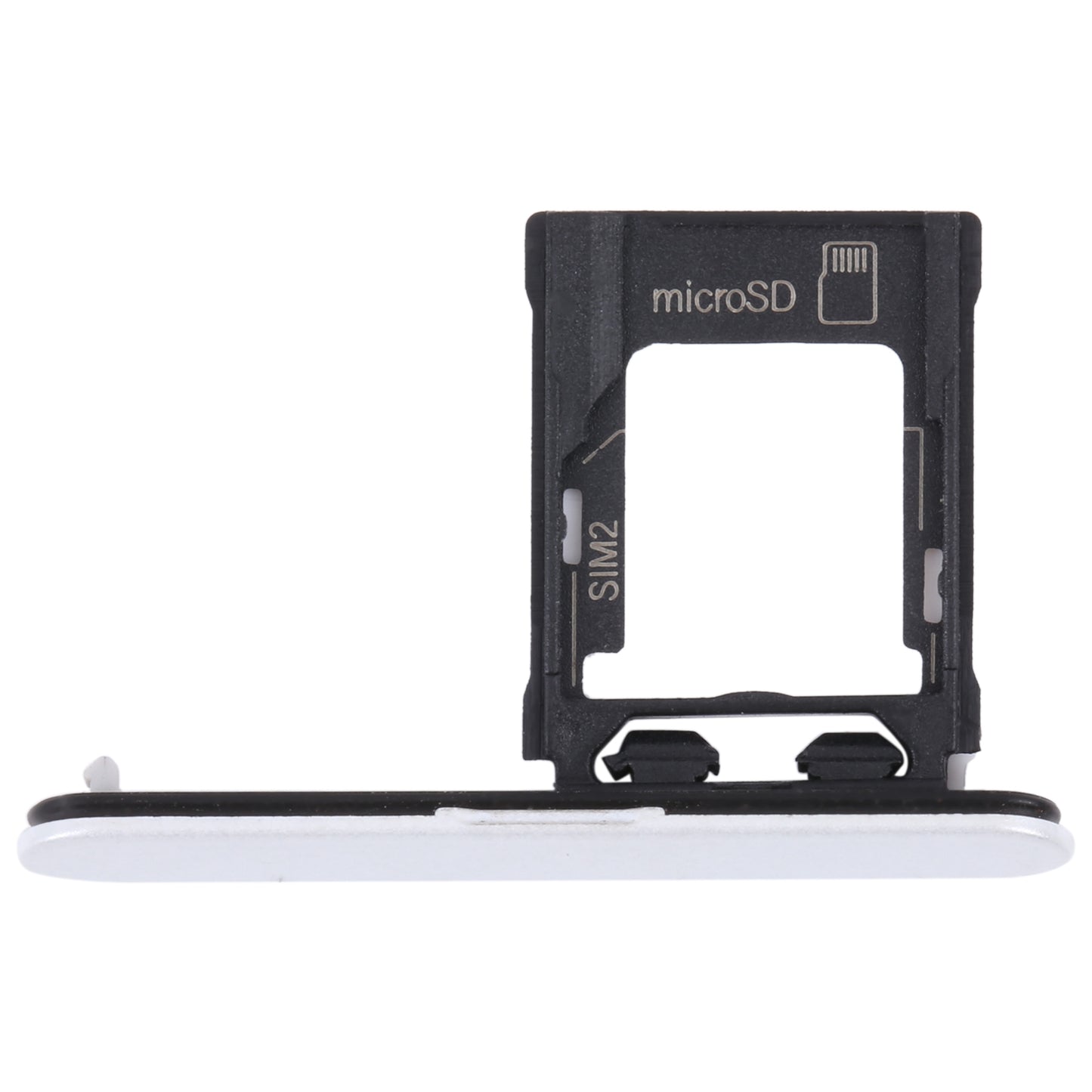 For Sony Xperia XZ1 Compact Original SIM Card Tray + Micro SD Card Tray (Silver)
