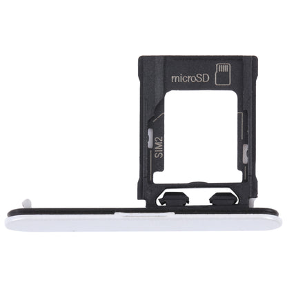For Sony Xperia XZ1 Compact Original SIM Card Tray + Micro SD Card Tray (Silver)