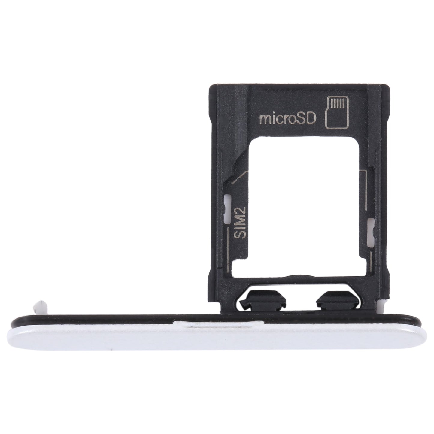 For Sony Xperia XZ1 Compact Original SIM Card Tray + Micro SD Card Tray (Silver)