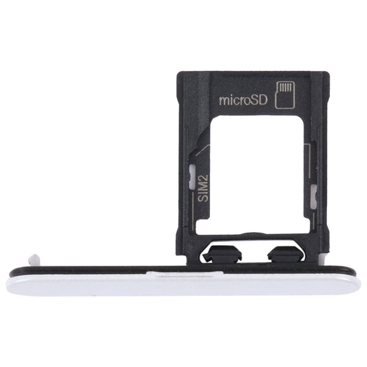 For Sony Xperia XZ1 Compact Original SIM Card Tray + Micro SD Card Tray (Silver)