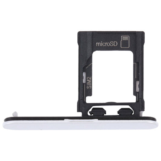 For Sony Xperia XZ1 Compact Original SIM Card Tray + Micro SD Card Tray (Silver)