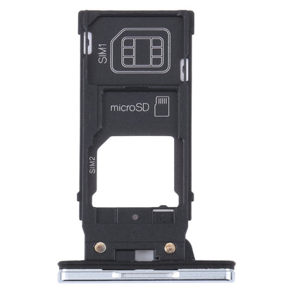 For Sony Xperia XZ2 Premium Original SIM Card Tray + SIM / Micro SD Card Tray (Silver)