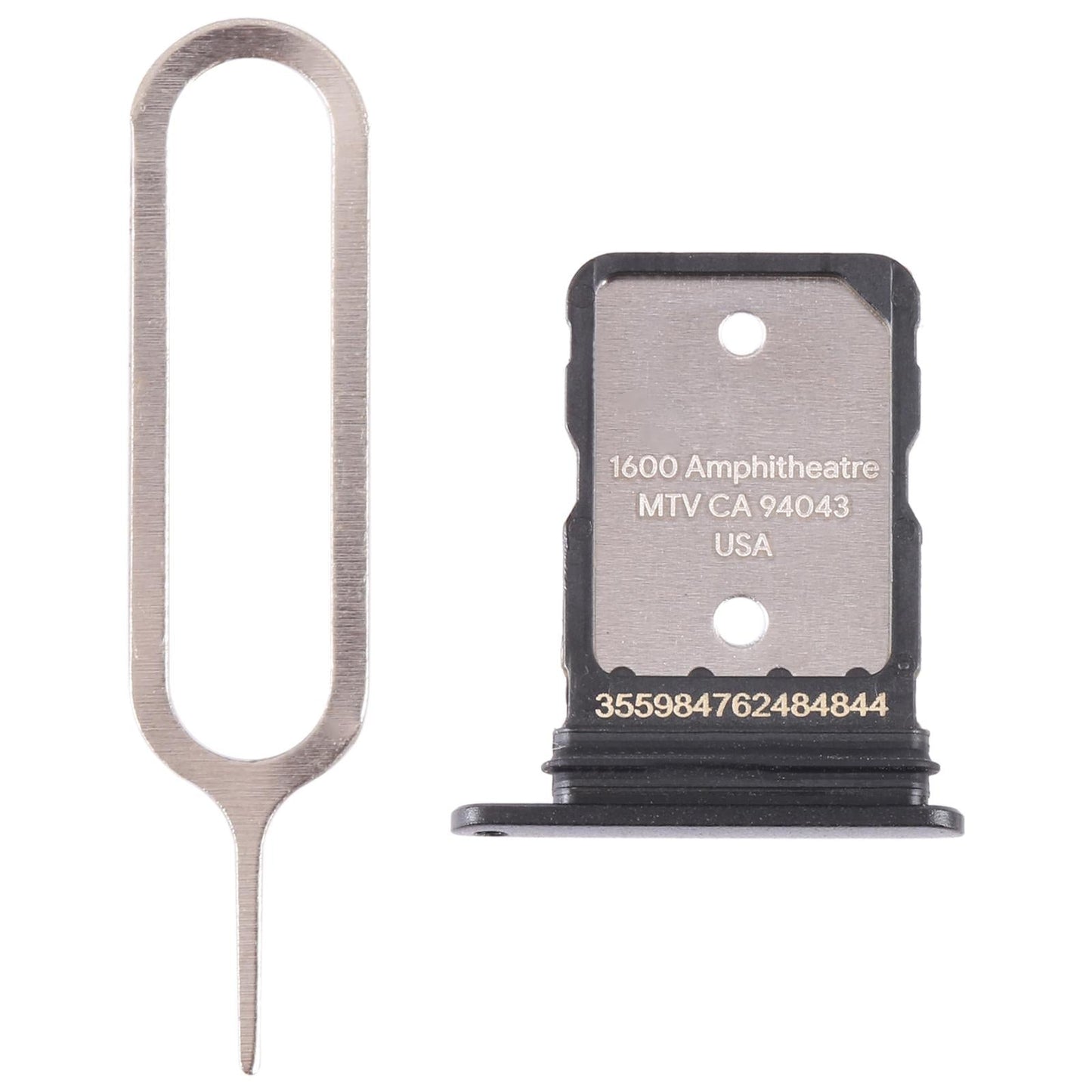 For Google Pixel 6A Original SIM Card Tray with SIM Pin (Black)