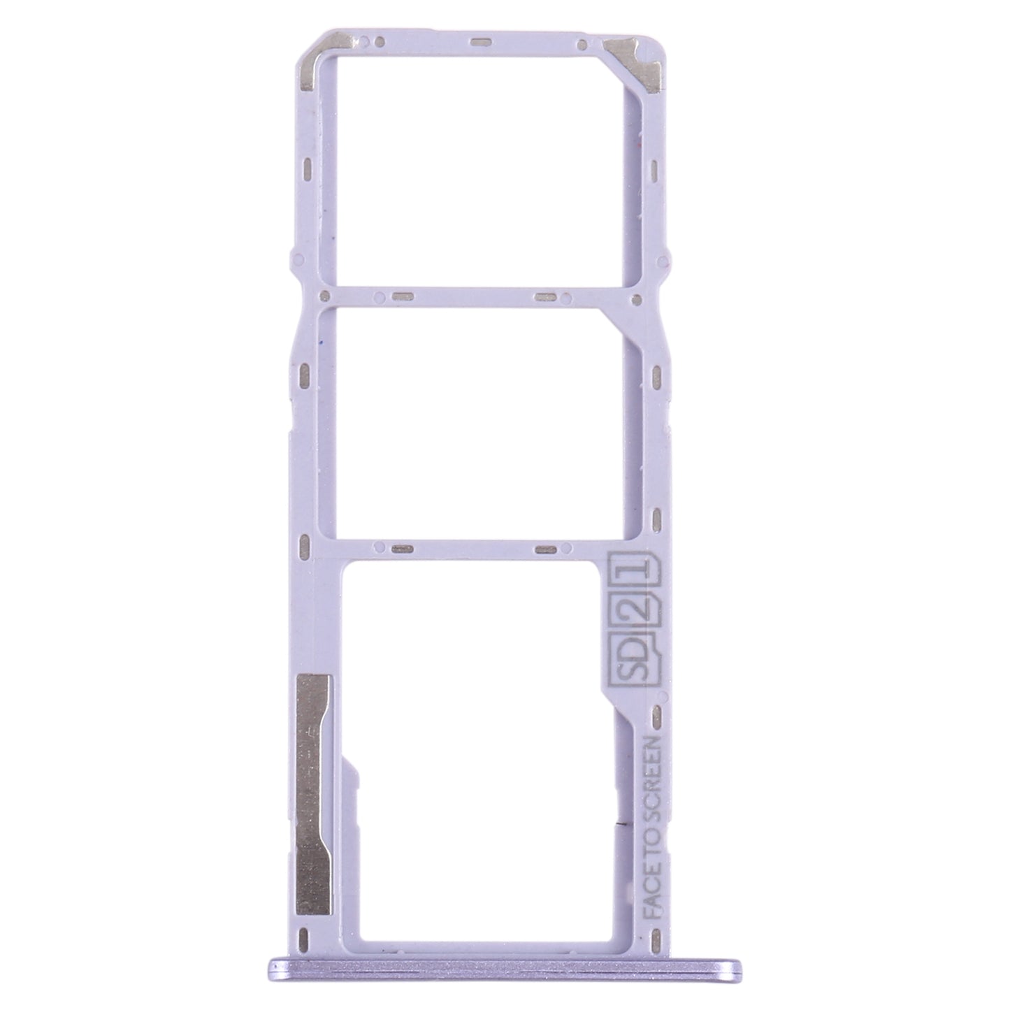 For Motorola Moto G7 Play SIM Card Tray + SIM Card Tray + Micro SD Card Tray (Purple)