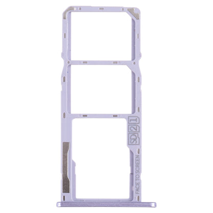 For Motorola Moto G7 Play SIM Card Tray + SIM Card Tray + Micro SD Card Tray (Purple)