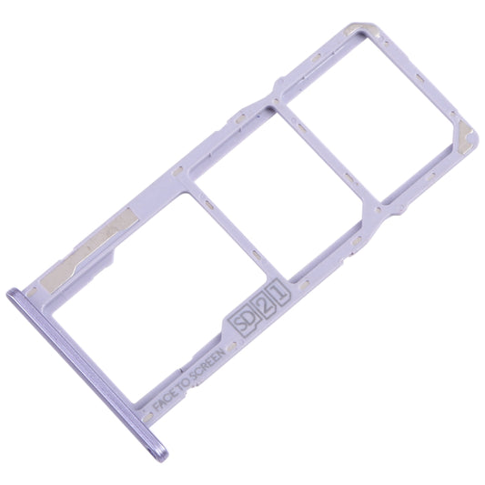 For Motorola Moto G7 Play SIM Card Tray + SIM Card Tray + Micro SD Card Tray (Purple)