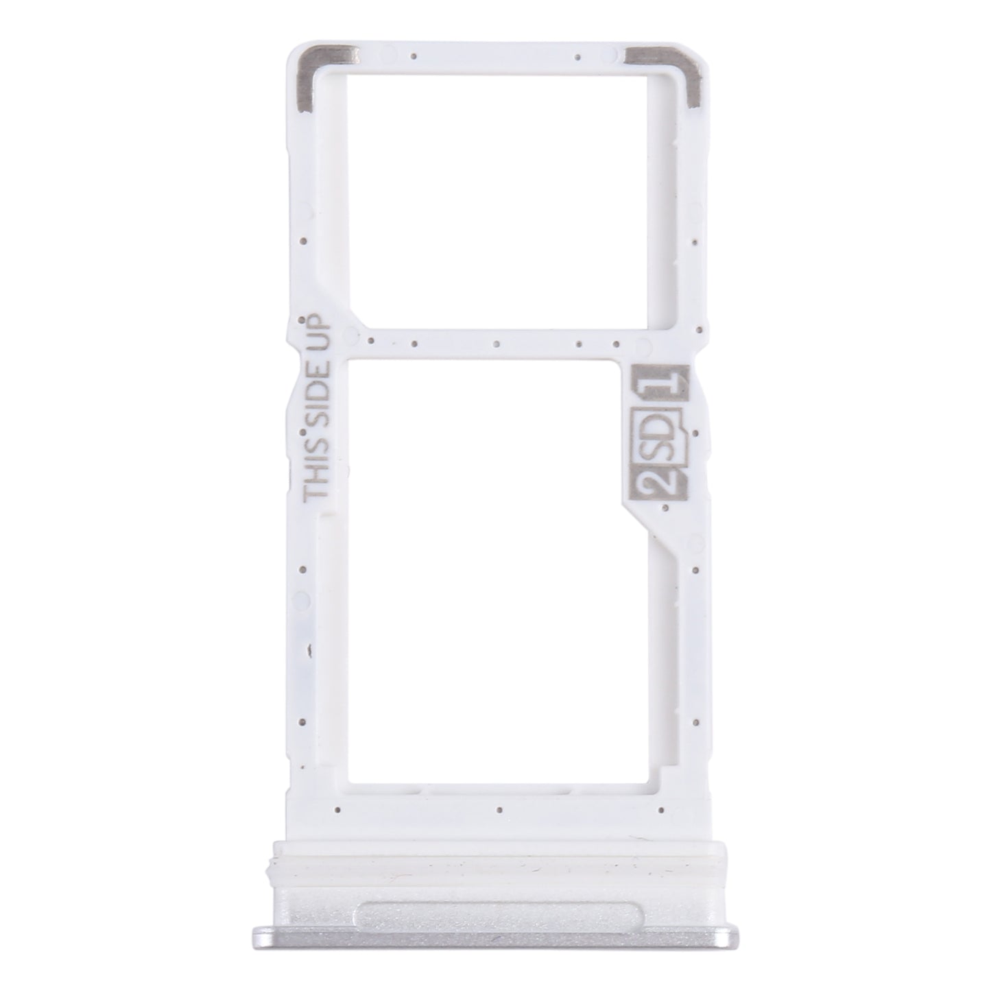For Motorola One 5G Ace SIM Card Tray + Micro SD Card Tray (Silver)
