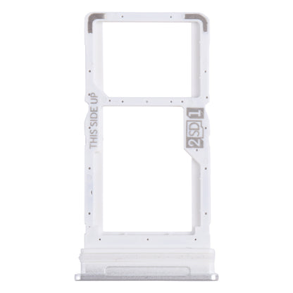 For Motorola One 5G Ace SIM Card Tray + Micro SD Card Tray (Silver)