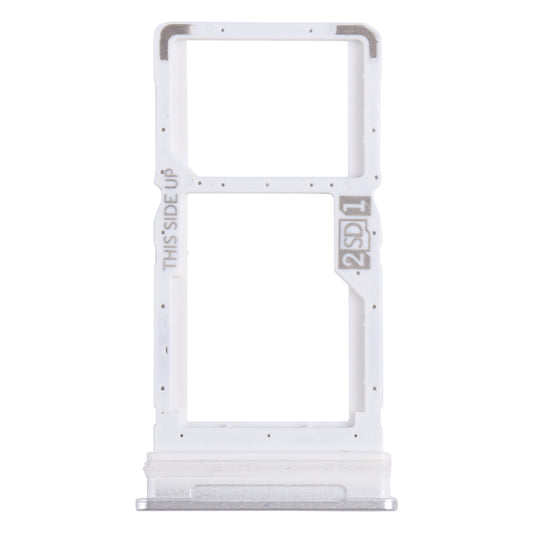 For Motorola One 5G Ace SIM Card Tray + Micro SD Card Tray (Silver)