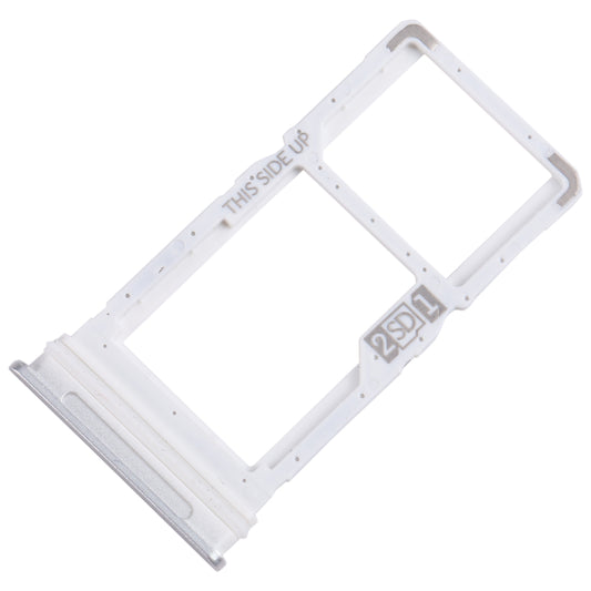 For Motorola One 5G Ace SIM Card Tray + Micro SD Card Tray (Silver)