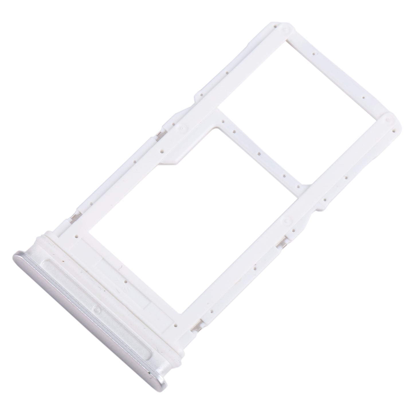 For Motorola One 5G Ace SIM Card Tray + Micro SD Card Tray (Silver)