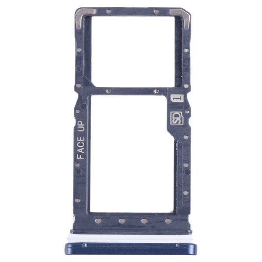 For Motorola Moto G Play 2021 SIM Card Tray + Micro SD Card Tray (Blue)