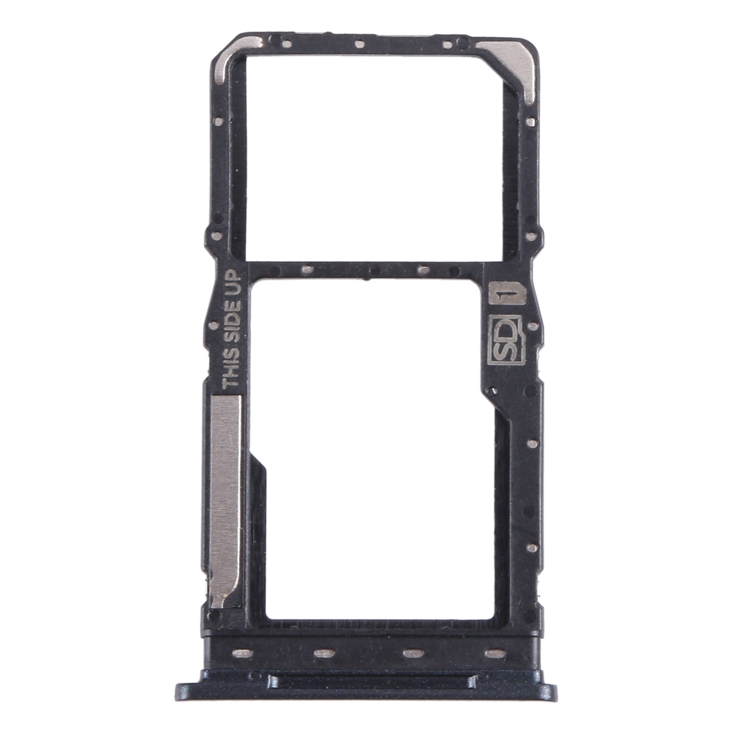 For Motorola Moto G Pure SIM Card Tray + Micro SD Card Tray (Black)