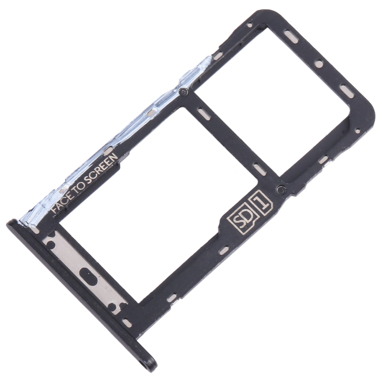 For Motorola Moto G7 Power US Version SIM Card Tray + Micro SD Card Tray (Black)