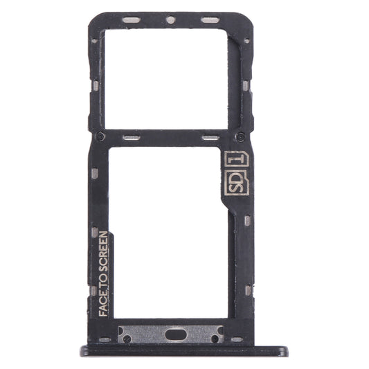 For Motorola Moto G7 Power US Version SIM Card Tray + Micro SD Card Tray (Black)