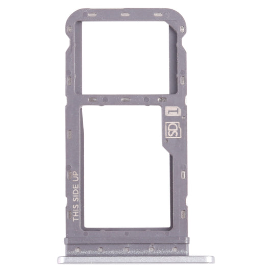 For Motorola Moto G Power 2021 SIM Card Tray + Micro SD Card Tray (Silver)