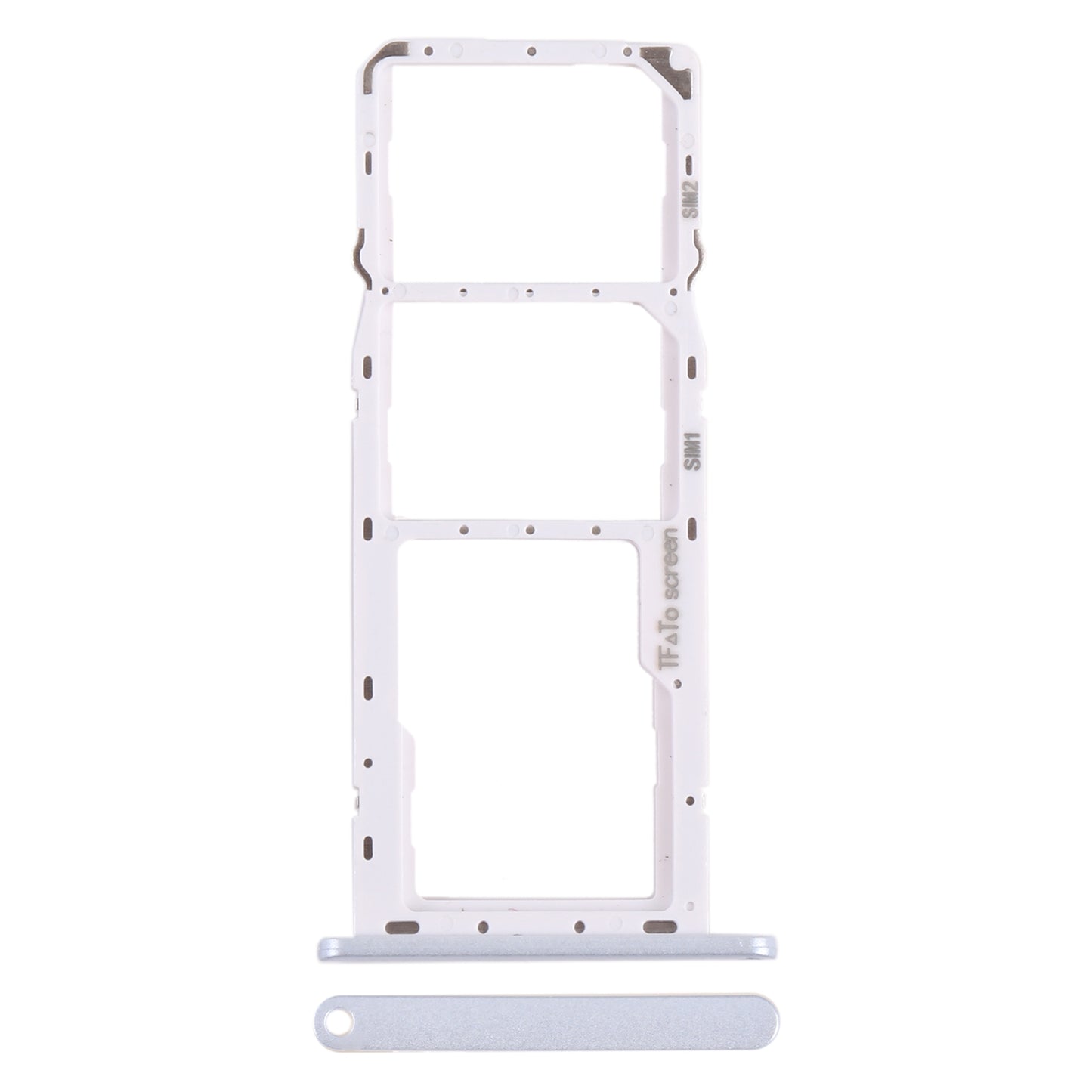For Nokia G20 Original SIM + SIM + Micro SD Card Tray (Silver)