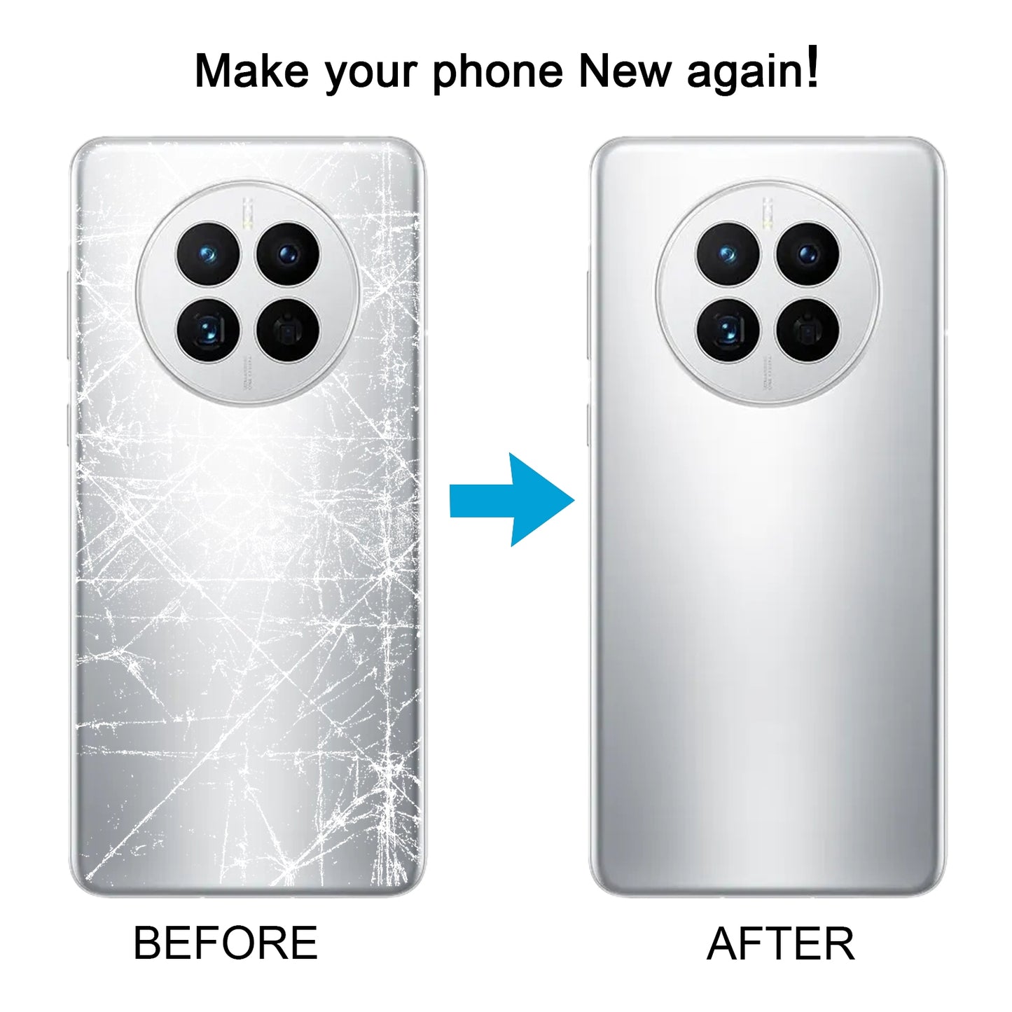 For Huawei Mate 50 Battery Back Cover(Purple)