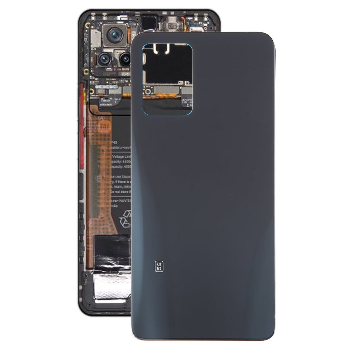 For Xiaomi Poco F4 OEM Glass Material Battery Back Cover(Black)