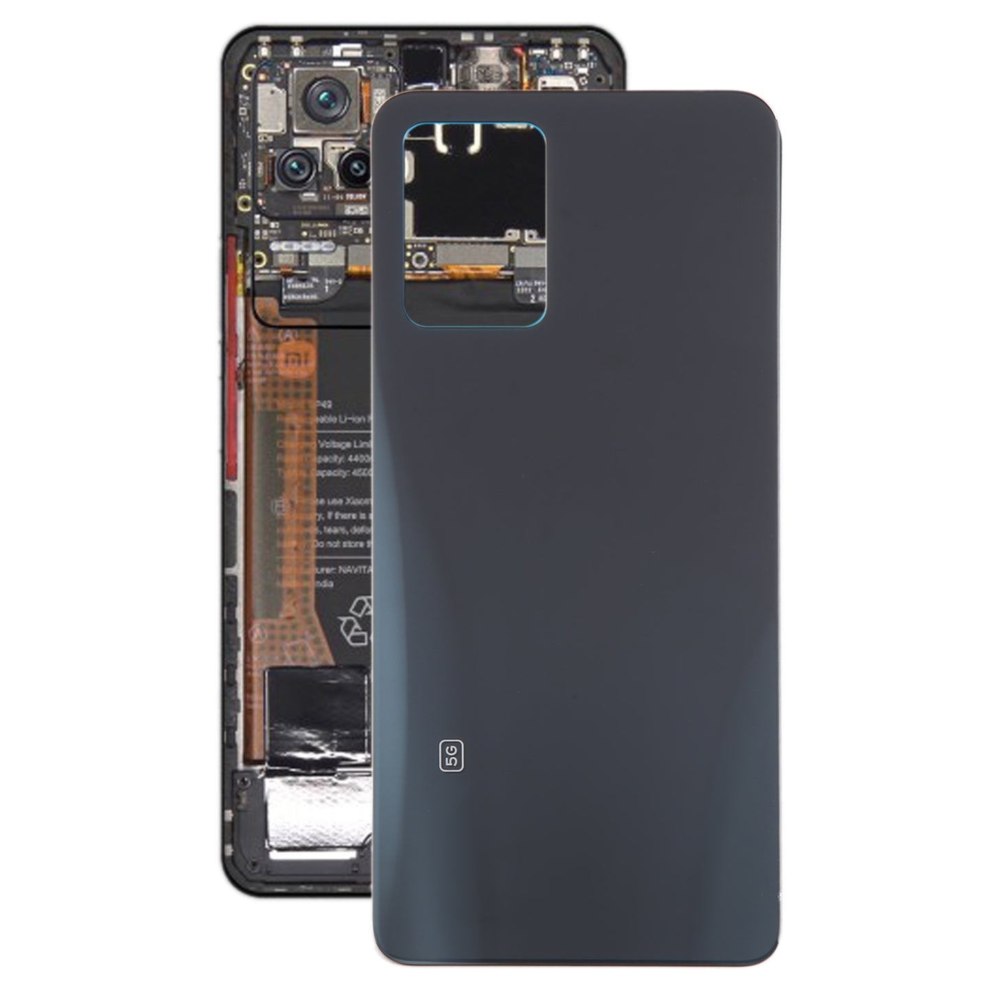 For Xiaomi Poco F4 OEM Glass Material Battery Back Cover(Black)