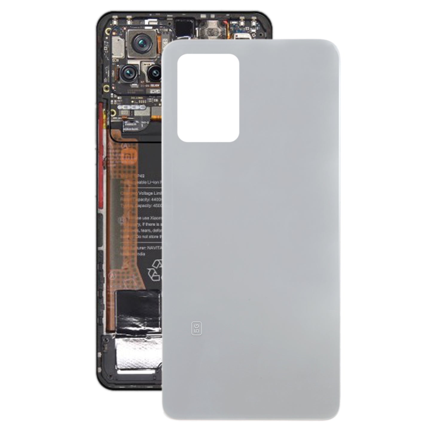For Xiaomi Poco F4 OEM Glass Material Battery Back Cover(Grey)