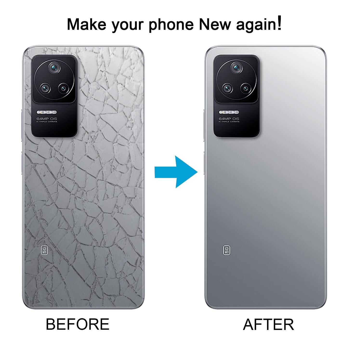 For Xiaomi Poco F4 OEM Glass Material Battery Back Cover(Grey)