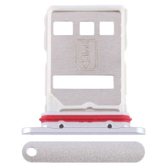 For Huawei Mate 60 SIM + NM Card Tray (Silver)