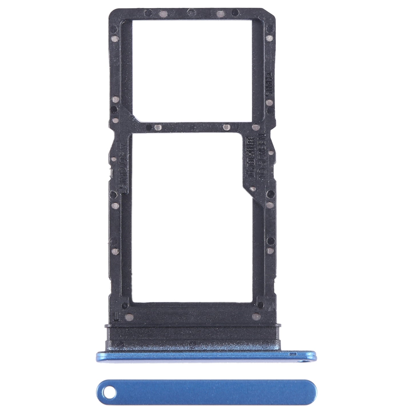 For Huawei Enjoy 30 Plus SIM + SIM / Micro SD Card Tray (Blue)