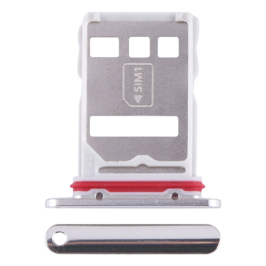 For Huawei Mate 50E SIM + NM Card Tray (Silver)