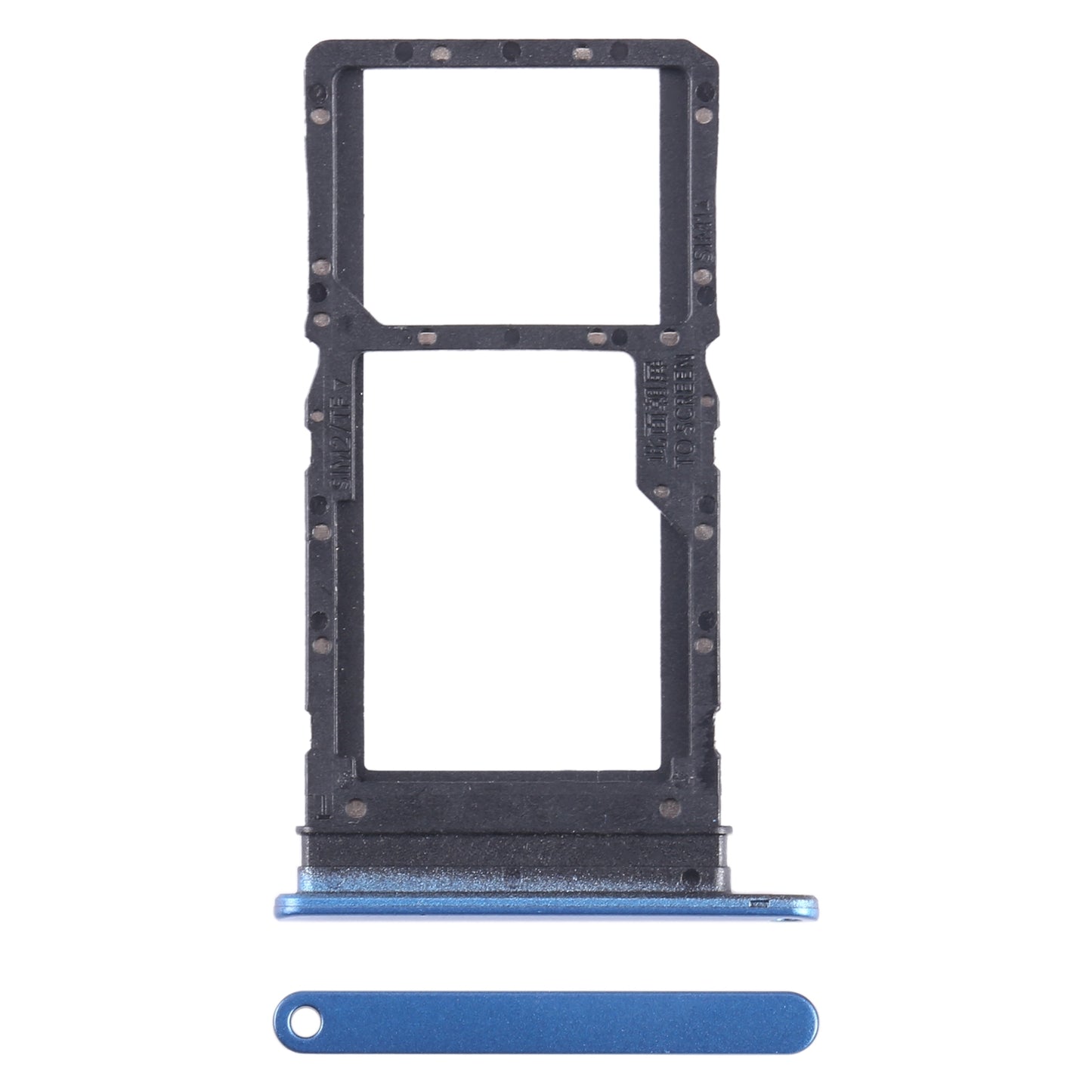 For Honor Play6T SIM + SIM / Micro SD Card Tray (Blue)