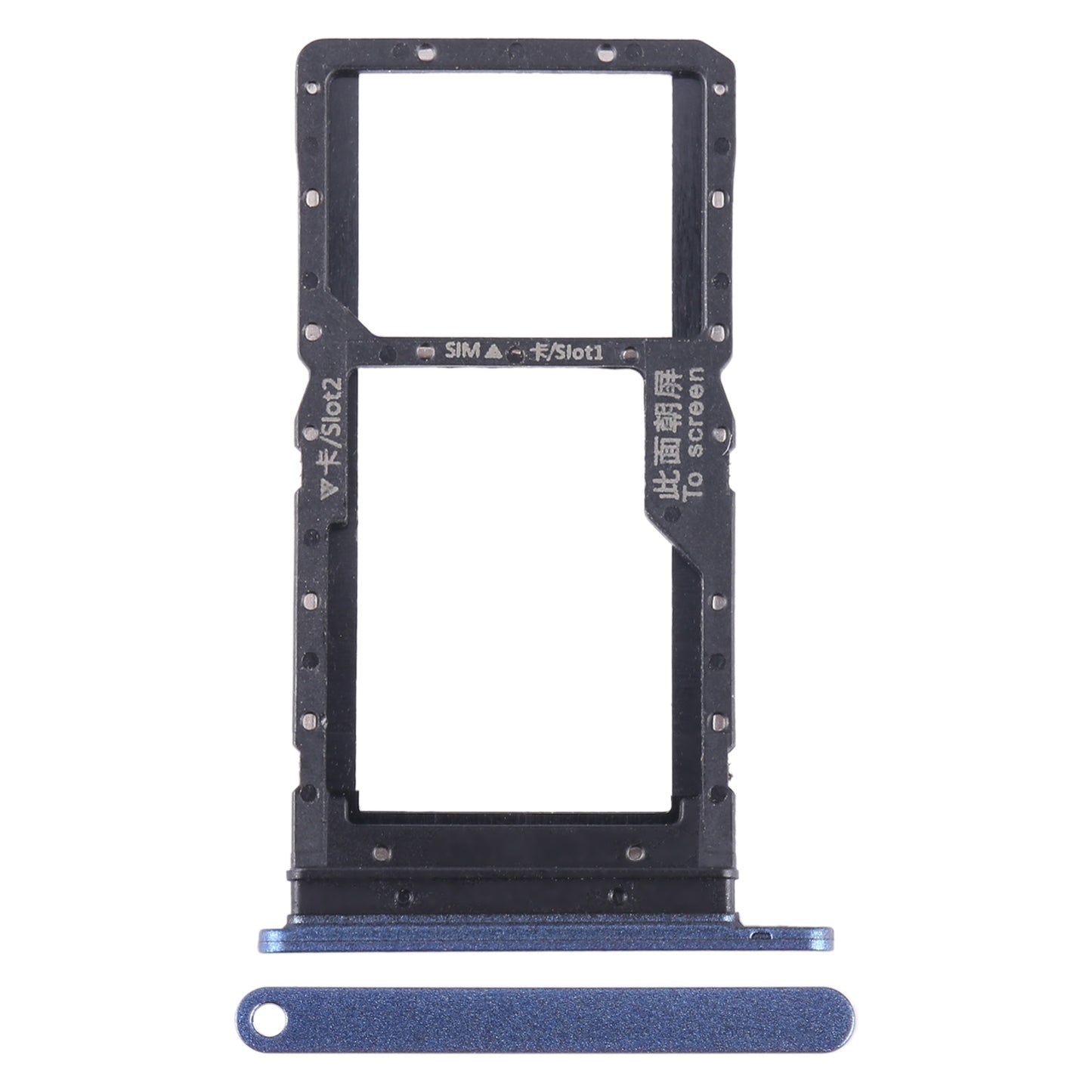 For Honor Play 20A SIM + SIM / Micro SD Card Tray (Blue)
