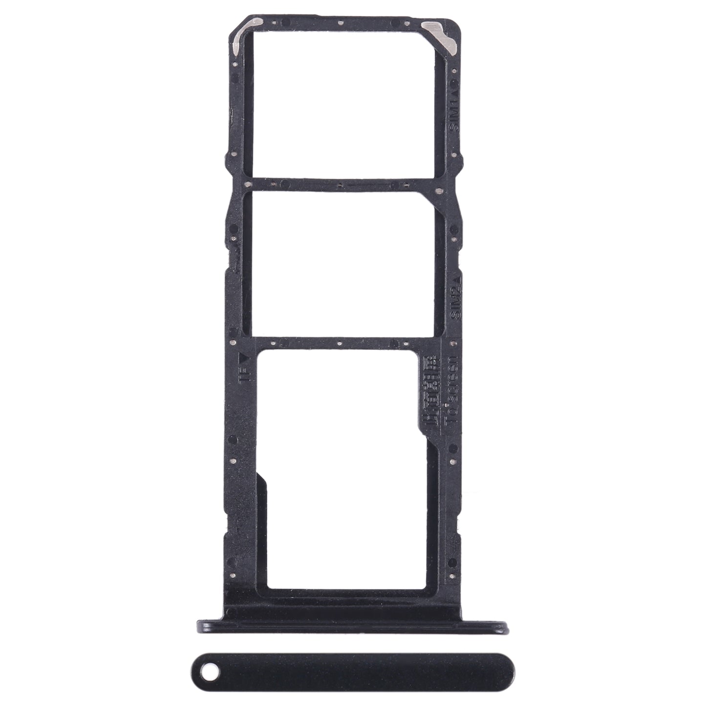 For Honor 10X Lite SIM + SIM + Micro SD Card Tray (Black)
