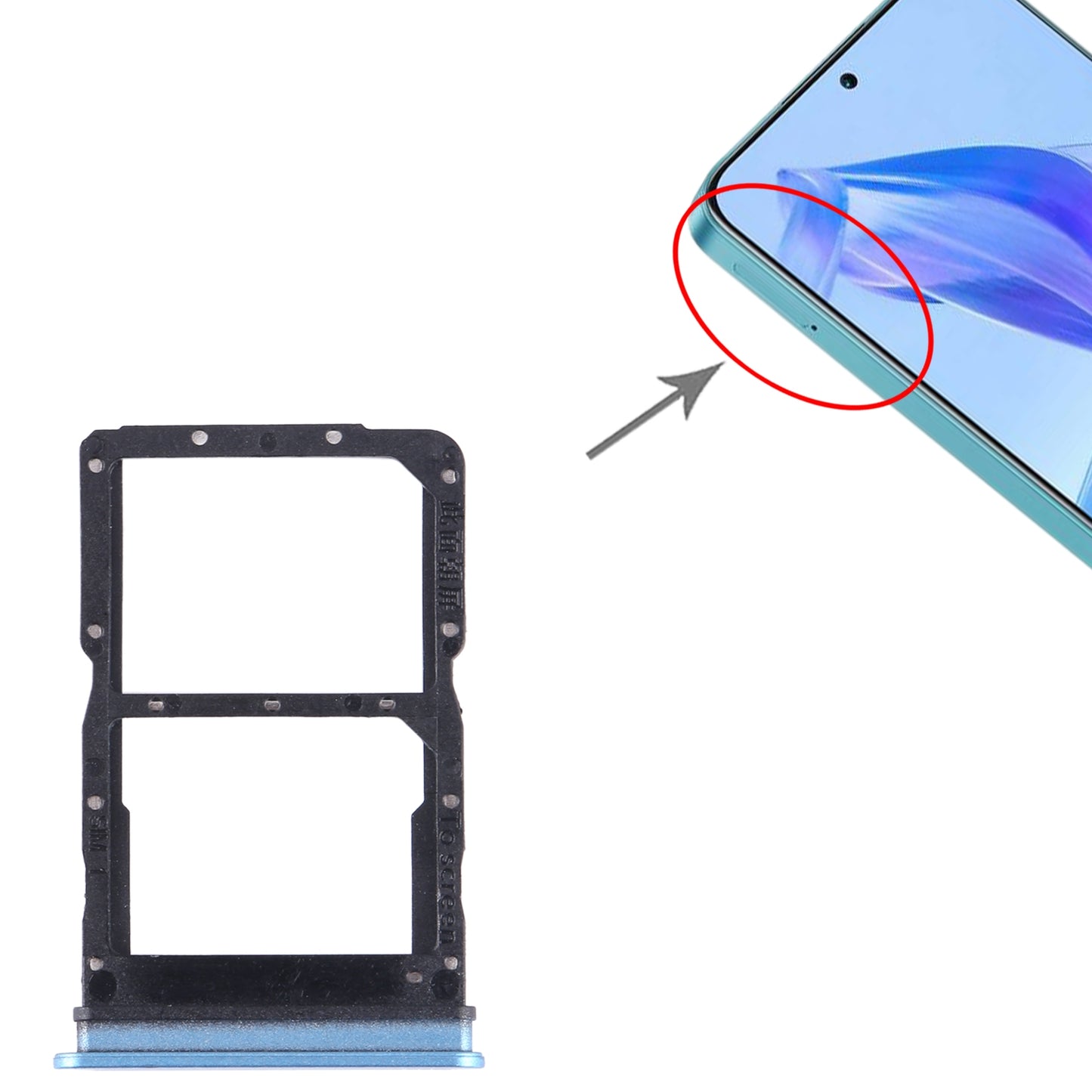 For Honor 90 Lite SIM + SIM Card Tray (Blue)