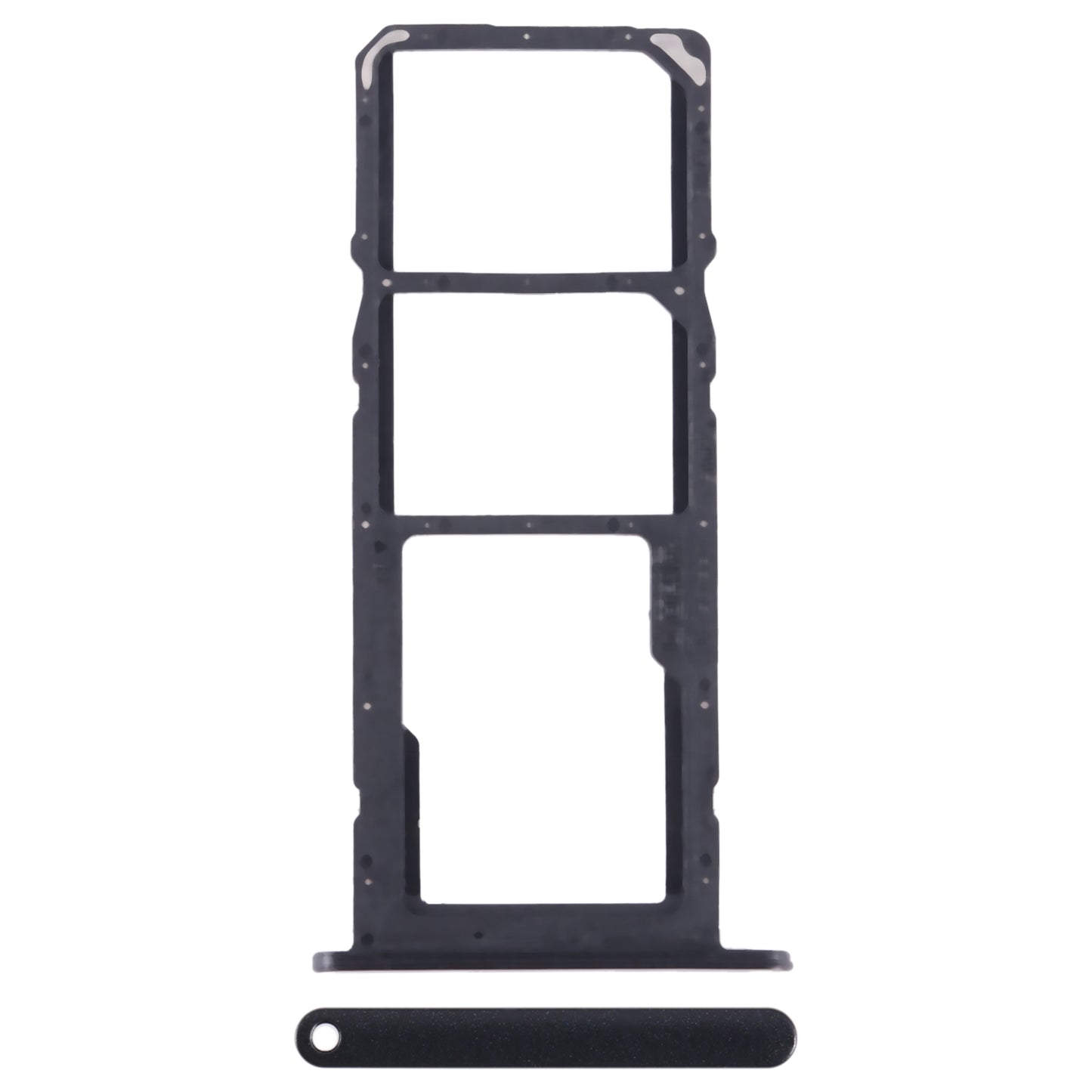 For Honor X10 Lite SIM + SIM + Micro SD Card Tray (Black)
