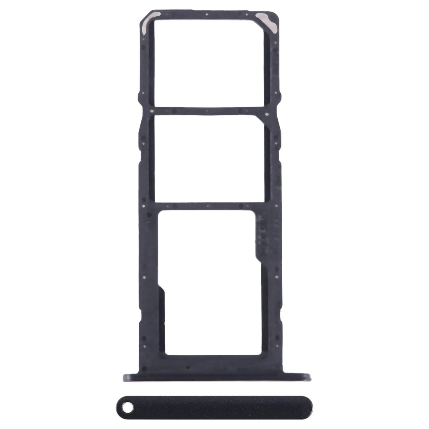 For Honor X10 Lite SIM + SIM + Micro SD Card Tray (Black)