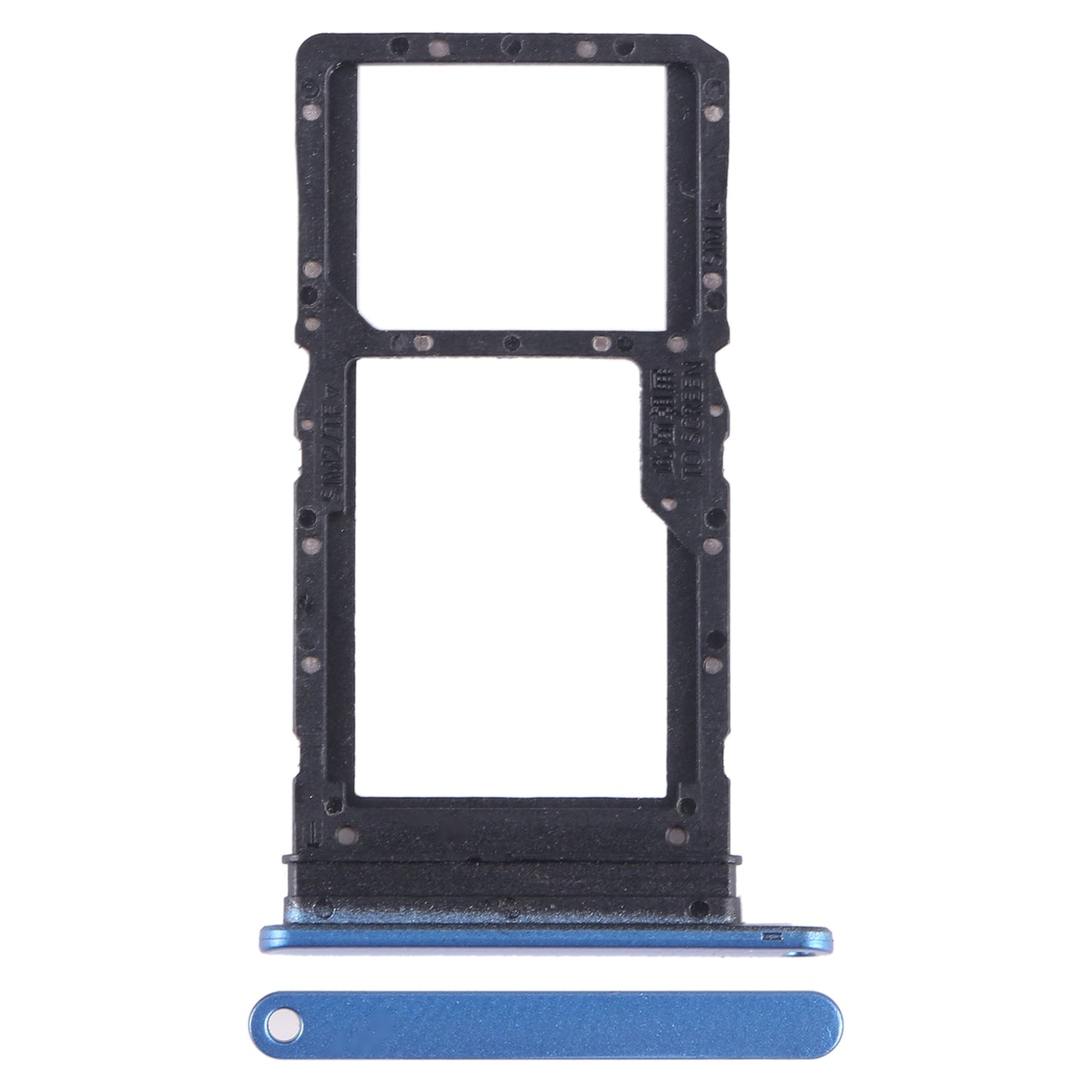 For Honor X7a SIM + SIM / Micro SD Card Tray (Blue)